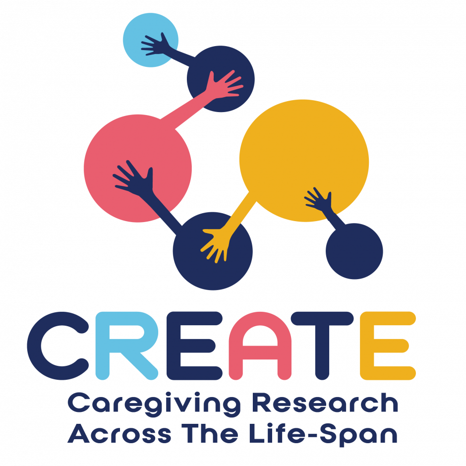 CREATE website logo. The logo says CREATE: caregiving research across the lifespan
